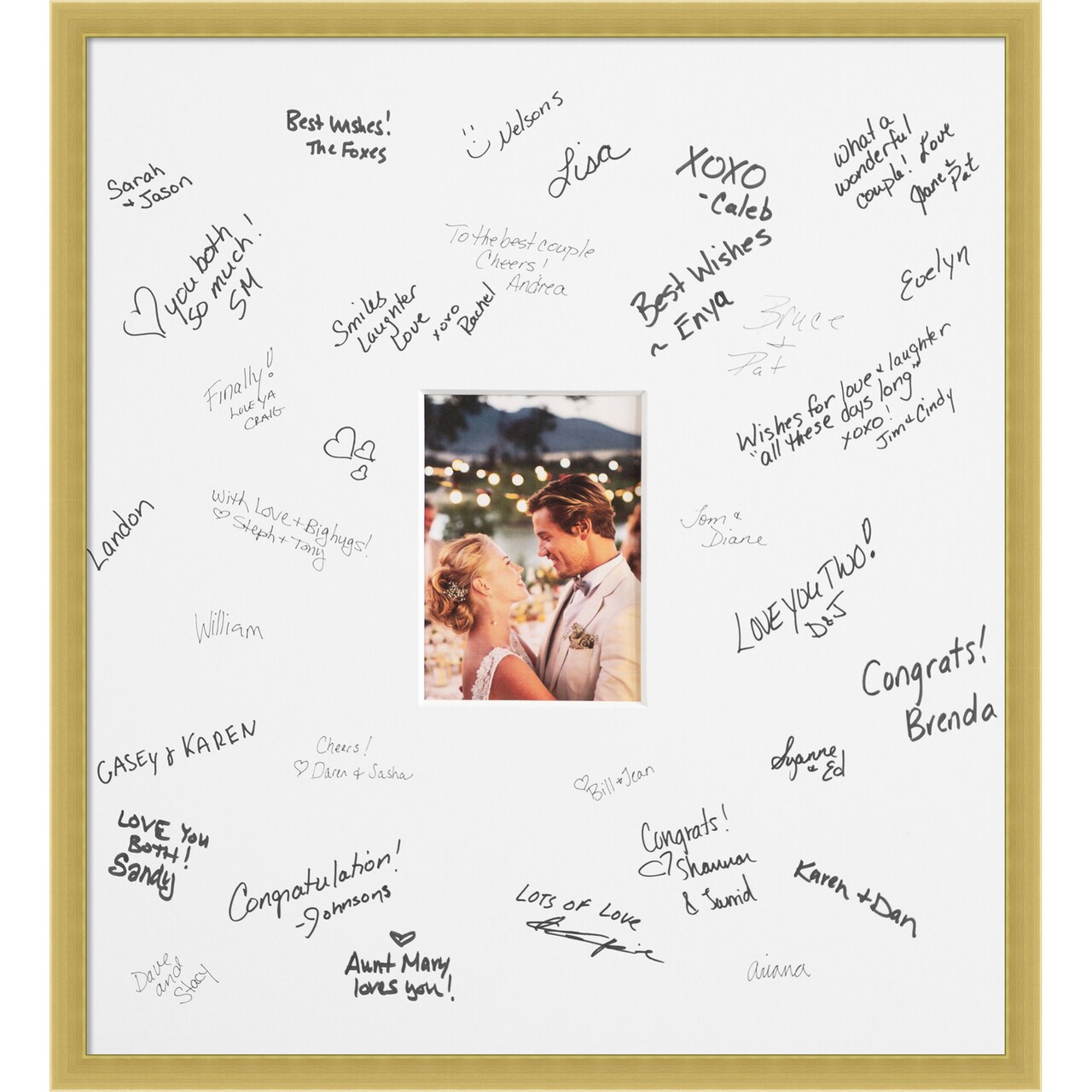 Svelte Signature Mat Picture Frame, Photo Frame Wedding Guest Book Alternative, Autograph Picture Mat for Signature Board, Wedding Celebrations Graduations Support Encouragement or Retirement